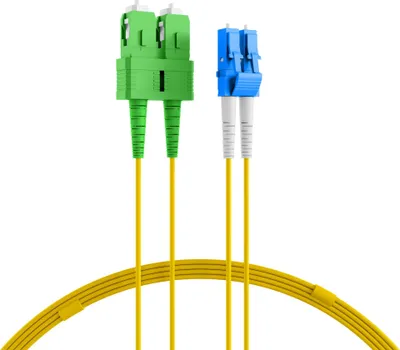 Produktbild von ProfiPatch Glasfaserkabel LWL Patchkabel Duplex LC-SC/APC Singlemode 9/125µ OS2 Lichtwellenleiter 20m