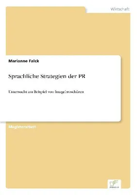 Produktbild von Sprachliche Strategien der PR