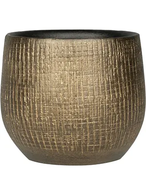 Produktbild von Steege Pflanztopf - Keramik - goldene Metalloptik - 15 x 13 cm