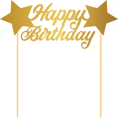 Obrázok produktu pre Caketopper Happy Birthday Star gold