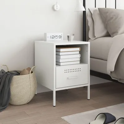 Immagine prodotto di Comodino Bianco 36x39x50,5 cm in Acciaio