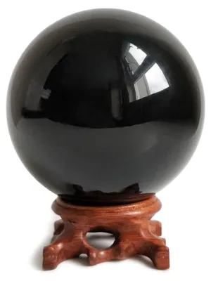 Productafbeelding van Obsidiaan kristallen ballen voor Fengshui - Meditatie - Kristal genezing - Waarzeggerij - Woondecoratie - Zwarte