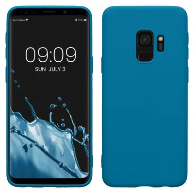 Produktbild von kwmobile Handyhülle für Samsung Galaxy S9 Hülle - TPU Case - Kabelloses Laden - Schutzhülle Cover in Karibikblau