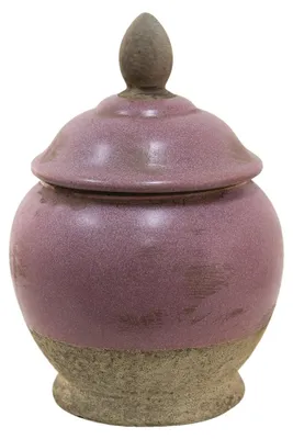 Productafbeelding van Clayre & Eef voorraadpot, diameter 19 cm, hoogte 26 cm, rozebeige, keramiek