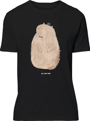 Produktbild von Mr. & Mrs. Panda Tshirt Murmeltier - Schwarz - Geschenk, Knigge, Shirt, Respekt, Oversize T-Shirt, Freundlichkeit, Großes, Anstand, Lustige Sprüche, Lustiges