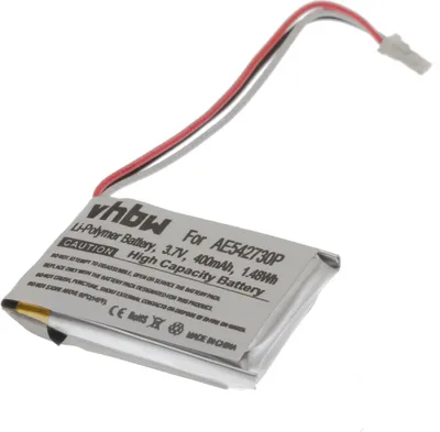 Produktbild von vhbw Akku Ersatz für Bushnell AE542730P für GPS Navigation Navi (400 mAh, 3,7 V, Li-Polymer)