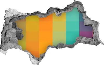Immagine prodotto di Adesivi 3D autoadesivi a forma di quadrati colorati, dimensioni 95x73 cm