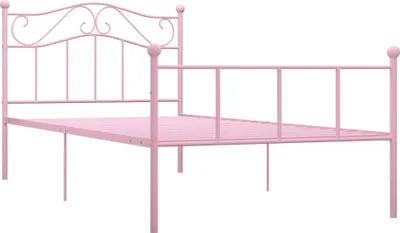 Obrázek produktu pro vidaXL Postelový rošt růžový kov 90×200 cm