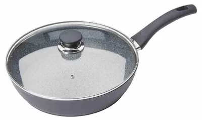 Bratpfanne 28 cm mit Deckel, Antihaftbeschichtung, induktionsgeeignet