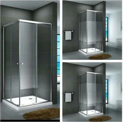 Produktbild von Glasdusche Werra Set 5 cm 80 cm x 80 cm x 190 cm Klarglas ohne Duschtasse und Ablauf