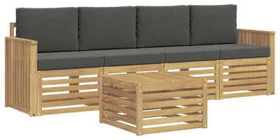 Obrázek produktu pro Sada venkovních křesel/pohovek, 5 kusů, barva bílá a antracitová