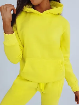 Produktbild von Dstreet Damen-Kapuzenpulli mit Kapuze Nasic gelb S
