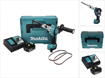 Obrázok produktu pre Makita DBS 180 RF1J 18 V 9 x 533 mm akumulátorový pásový pilník + 1x 3,0 Ah akumulátor + nabíjačka + Makpac