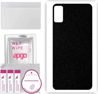 Produktbild von apgo Rückseite Schutzfolie, Skin, kompatibel mit Cubot Note 8, Hinten Displayschutzfolie aus Vinylfolie, kratzfest, einfache Montage - Mattschwarz