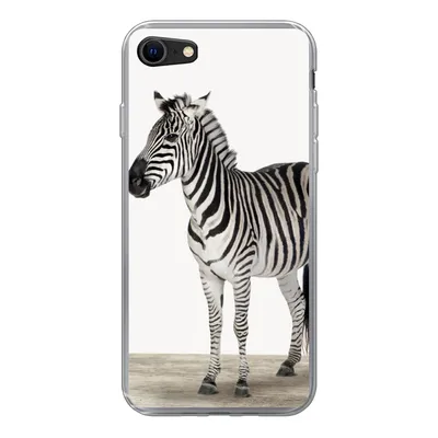 Produktbild von MuchoWow® Handyhülle Schutzhülle Hülle für iPhone 8 Zebra - Mädchen - Tiere - Kinder - Jungen Silikon Softcase Handy Hülle - Schutzhaube