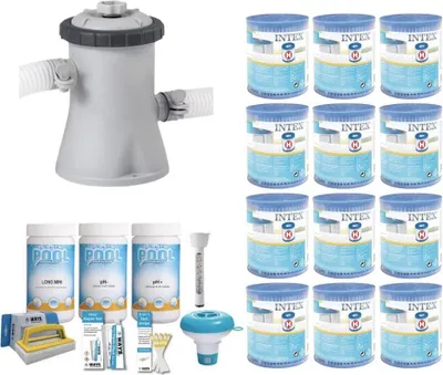 Obrázek produktu pro WAYS - Péče o bazény - Balení média a filtračního čerpadla 1250 L/u a 12 filtrů typu H