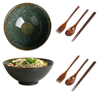 Produktbild von Elzusha – Set aus 2 Ramen-Schüsseln mit Besteck