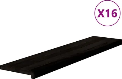 Obrázok produktu pre vidaXL Schodiskové stupne 16 ks. Tmavo hnedé 110x30x2 cm masívne dubové drevo