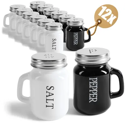 12er-Set Salz- und Pfefferstreuer, Bierkrugform, Glas, 120 ml