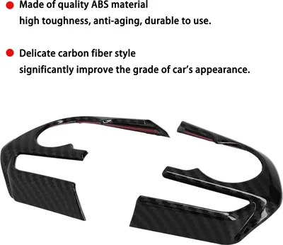 Produktbild von 3-teilige Lenkradverkleidungsabdeckung im Kohlefaser-Stil, Dekoration, passend für RAV4 2019–2021