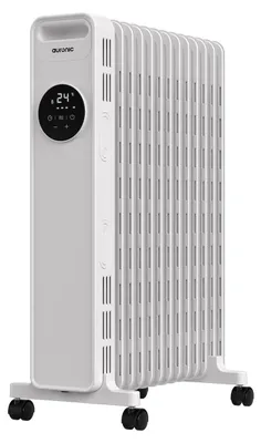 Produktbild von Auronic Ölradiator mit Thermostat und Display - 2500W Heizung - Elektrische Heizung - 3 Stufen - Mit Fernbedienung - Weiß