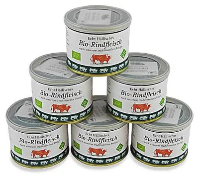 Produktbild von Echt Hällisches -Rindfleisch 6er Pack (6 Dosen à 200 g)