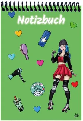 Produktbild von A 4 Notizblock Manga Enora, grün, kariert