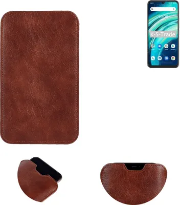 Produktbild von K-S-Trade Schutzhülle Handyhülle kompatibel mit UMIDIGI A9 Pro Handytasche Kunstleder Sleeve in braun