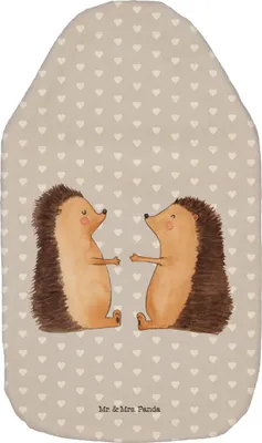 Produktbild von Mr. & Mrs. Panda Wärmekissen Igel Liebe - Grau Pastell - Geschenk, Verliebt, Flauschige Wärmflasche, Hochzeitstag, gummi, Bettflasche, Hochzeit, Wärmflaschen, Freundin
