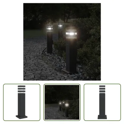 Produktbild von The Living Store Wegeleuchte mit Steckdose Schwarz 50 cm Aluminium
