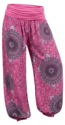 Produktbild von Haremshose Damen Flatterhose luftige Sommerhose weites Bein BOHO Hose Gr. 36-44