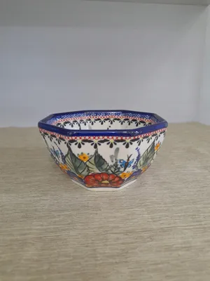 Produktbild von Bolesławiec Keramik Schale 1960 achteckig