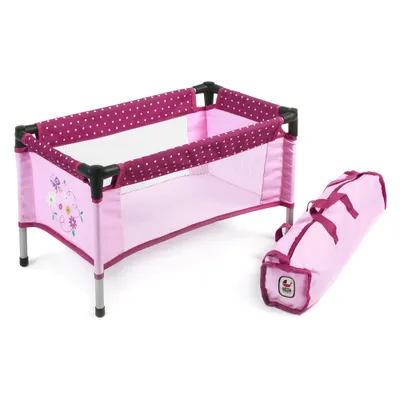 Produktbild von Bayer Chic 2000 Puppen-Reisebett Dessin Dots Brombeere 652 29