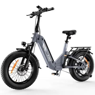 Productafbeelding van EB8 E-bike - Wielen van 50,8 cm - Draaimomentsensor - 48V-15Ah accu - Bereik van meer dan 60 km - Hydraulische schijfremmen - Lichtgrijs