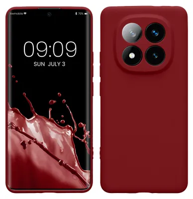 Produktbild von kwmobile Handyhülle für Xiaomi Redmi Note 14 Pro+ 5G / Redmi Note 14 Pro Plus 5G Hülle - weiches Handy Silikon Case - Schutzhülle Cover - Rhabarber