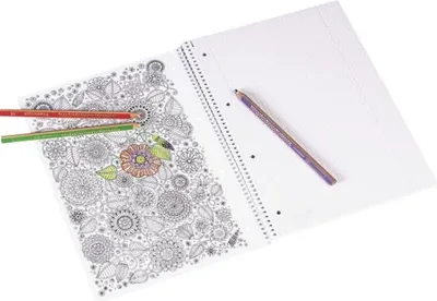 Produktbild von Collegeblock Student ZenArt Floral A4 90g/qm 80 Blatt Lineatur 28 Packung mit 5 Stück