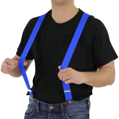 Produktbild von 80er Jahre Hosenträger blau blaue Kostüm Fasching Hosen Träger