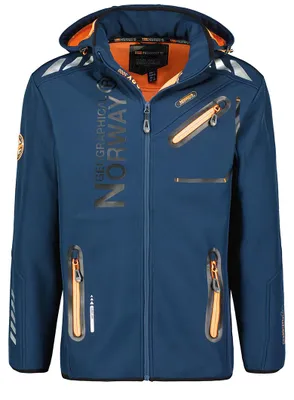Produktbild von Geographical Norway WY8028H/GN-MARINE / ORANGE Herren-Softshelljacke in Dunkelblau