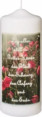 Produktbild von Gedenkkerze 20 x Ø 7 cm, Leg alles still