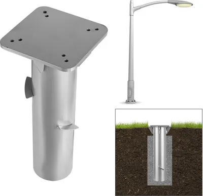 Obrázok produktu pre TolleTour Stojan na slnečník Kovový podstavec na slnečník 16 cm, stojan na slnečník do záhrady, na balkón