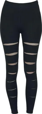 Produktbild von Gothicana by EMP Damen schwarze Leggings mit Netzlöchern M