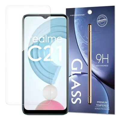 Obrázek produktu pro Temperované tvrzené sklo 9H pro Realme C21 - Transparentní KP9786