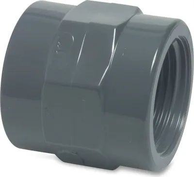 Produktbild von Profec Gewindemuffe, PVC-U. 1 1/4 (5/4) Zoll Innengewinde, 10 bar, grau