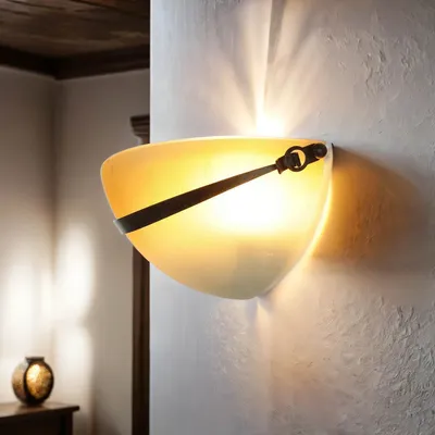 Obrázek produktu pro Skleněné stínidlo na zeď Š: 32 cm 2x E14 nástěnné svítidlo do obývacího pokoje a předsíně