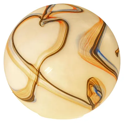 Produktbild von Formano Kugellampe LUXOR Glas Marmor Design 29 x 29cm Tischlampe aus weißem Glas
