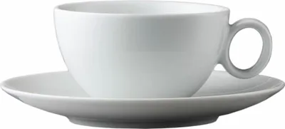 Immagine prodotto di Thomas Loft Teetasse mit Untertasse, Porzellan, Weiß, Spülmaschinenfest, 250 ml, 2-tlg., 14640