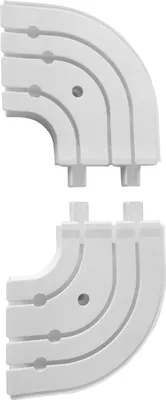 Produktbild von SN Deco - Rundbogen für Vorhangschiene SH 3, Paar, Weiss, 3-Lauf