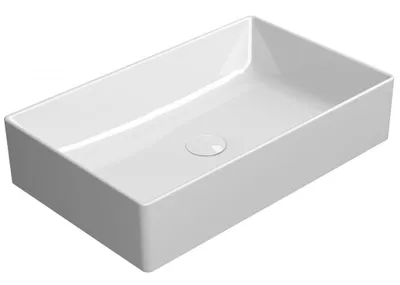 Immagine prodotto di Sapho GSI Kube X - Lavabo da appoggio, 60x37 cm, senza sfioratore, ExtraGlaze, bianco 945311