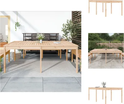 Zdjęcie produktu dla vidaXL Stół ogrodowy 203,5x100x76 cm lite drewno sosnowe - Stoły ogrodowe