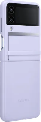A purple Samsung Z Flip4 case is shown from the back, folded.